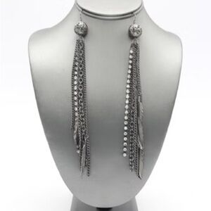 Extra Long Metal Pierced Earrings
(New)